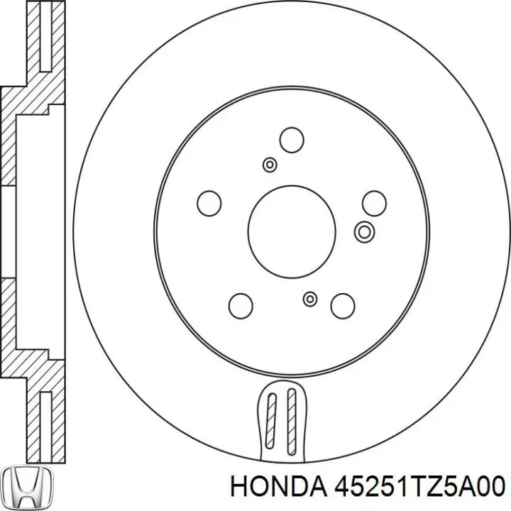 Диск гальмівний передній 45251TZ5A00 Honda