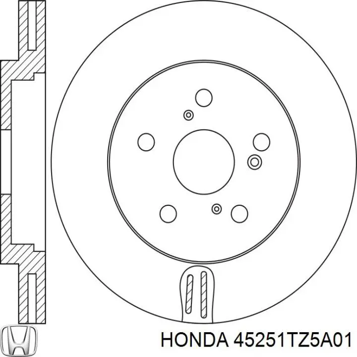 45251TZ5A01 Honda диск гальмівний передній
