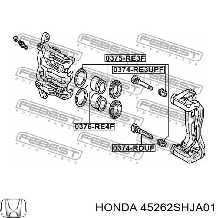 Направляюча супорту переднього, верхня 45262SHJA01 Honda