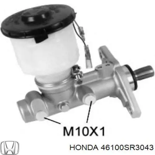 Циліндр головний гальма (Гідротормоз) Honda 46100SR3043 ціна, від 55.53 USD