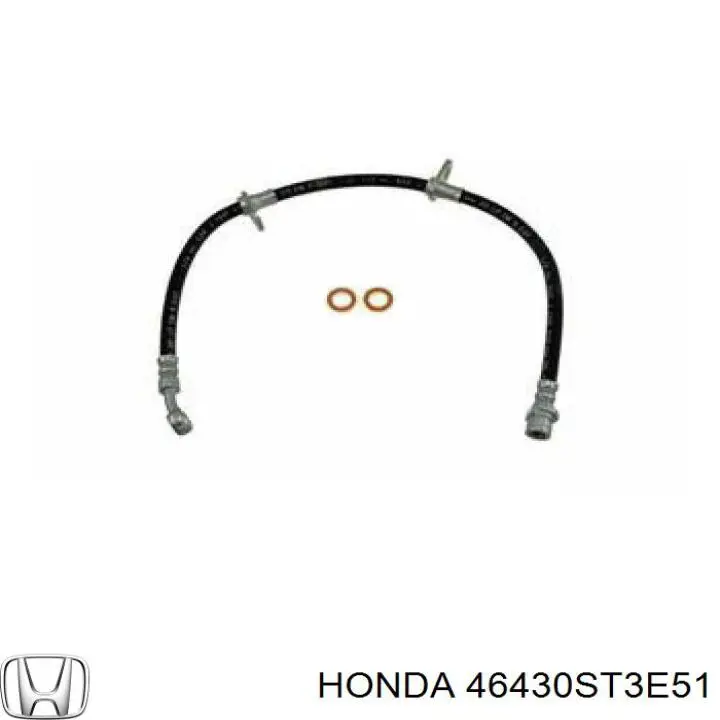 Шланг гальмівний задній 46430ST3E51 Honda