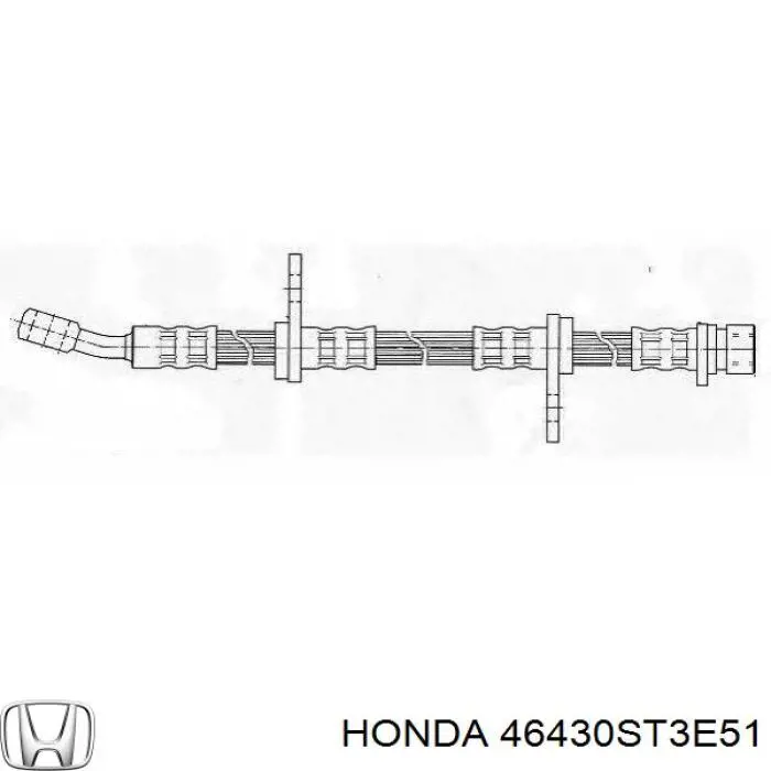 Шланг гальмівний задній Honda 46430ST3E51 ціна, від 21.75 USD