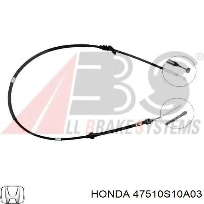 Купити 47510S10A03 Honda Трос ручного гальма задній, правий