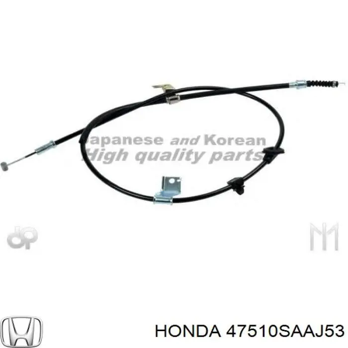 Трос ручного гальма задній, правий Honda Jazz (GD) (Хонда Джах)