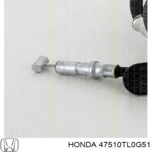 Трос ручного гальма задній, правий Honda Accord 8 (CW) (Хонда Аккорд)