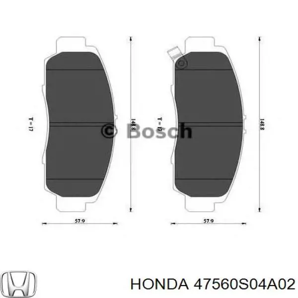 Трос ручного гальма задній, лівий 47560S04A02 Honda