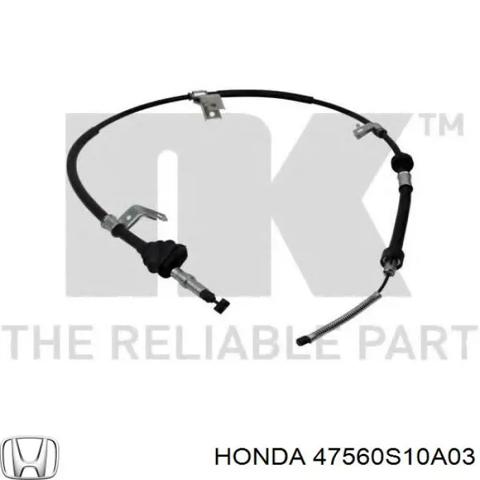 47560S10A03 Honda трос ручного гальма задній, лівий