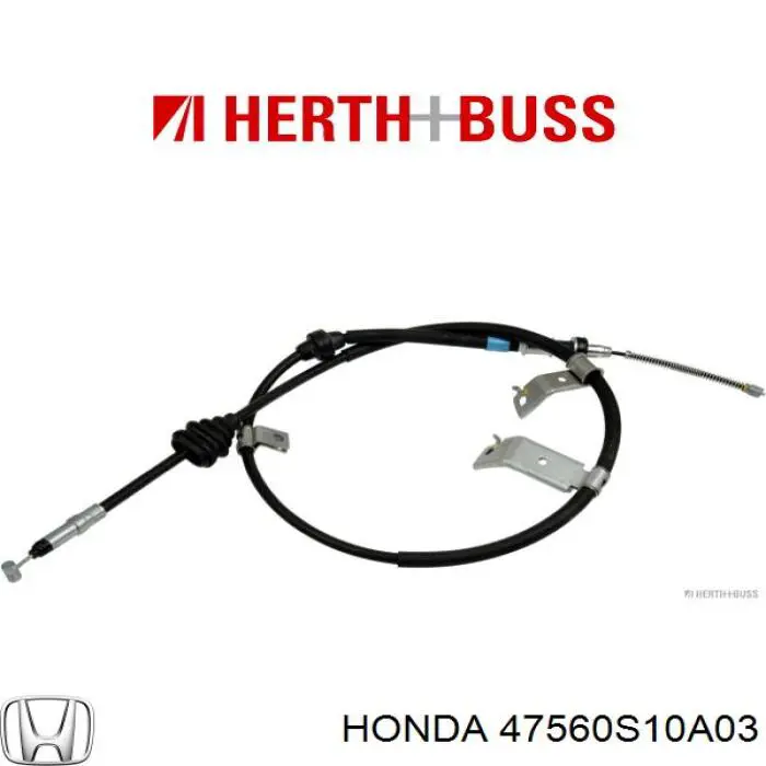 Купити 47560S10A03 Honda Трос ручного гальма задній, лівий