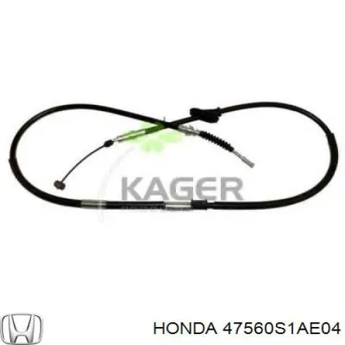 Трос стоянкового гальма задній лівий Honda 47560S1AE04 ціна, від 21.40 USD