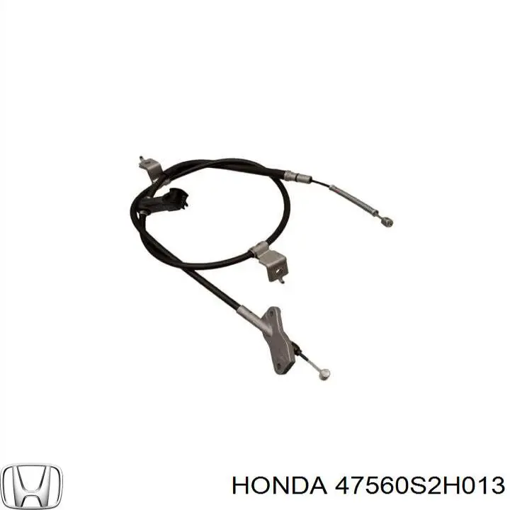 Трос ручного гальма задній, лівий 47560S2H013 Honda
