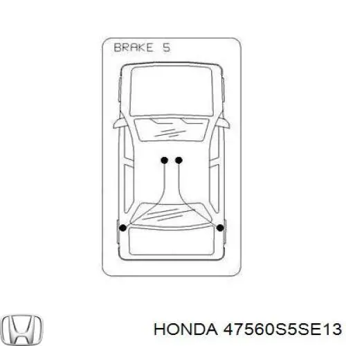 Трос стоянкового гальма задній лівий Honda 47560S5SE13 ціна, від 40.16 USD