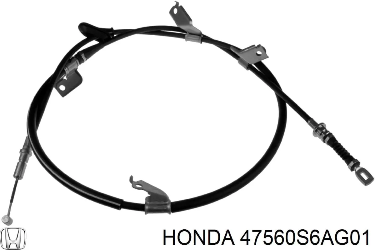 Трос стоянкового гальма задній лівий Honda 47560S6AG01 ціна, від 19.98 USD