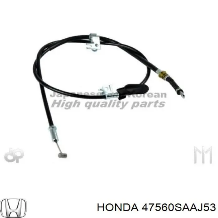 47560SAAJ54 Honda трос ручного гальма задній, лівий
