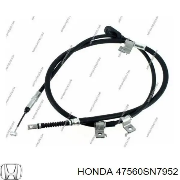 Трос ручного гальма задній, лівий Honda Accord 5 (CE) (Хонда Аккорд)