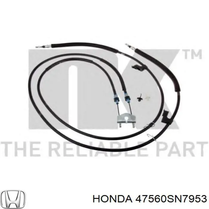 Трос ручного гальма задній, лівий 47560SN7953 Honda