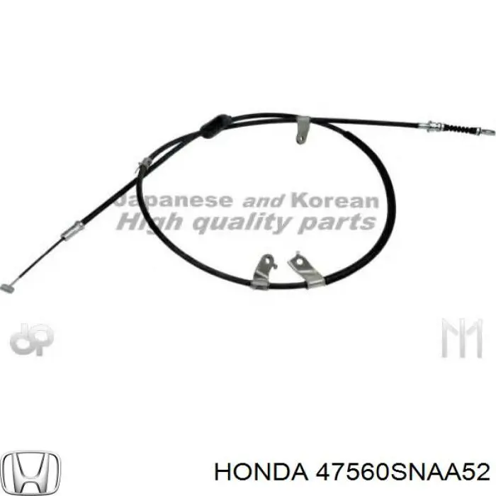 47560SNAA52 Honda трос ручного гальма задній, лівий