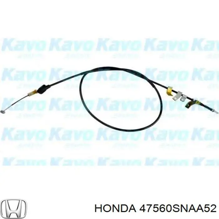 Трос стоянкового гальма задній лівий Honda 47560SNAA52 ціна, від 20.66 USD