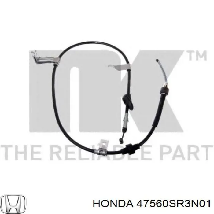 Трос стоянкового гальма задній лівий Honda 47560SR3N01 ціна, від 18.70 USD