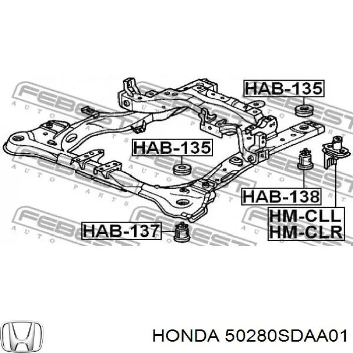 50280SDAA01 Honda сайлентблок передній балки/підрамника