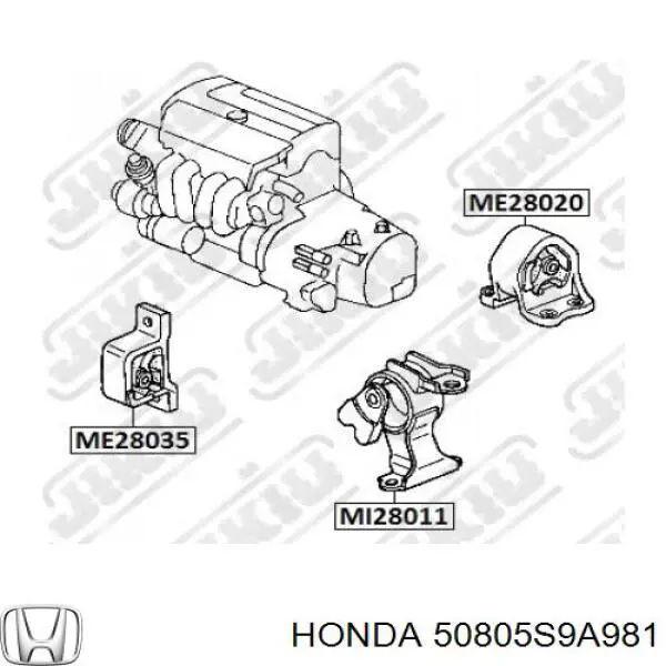 50805S9A981 Honda подушка (опора двигуна, ліва)
