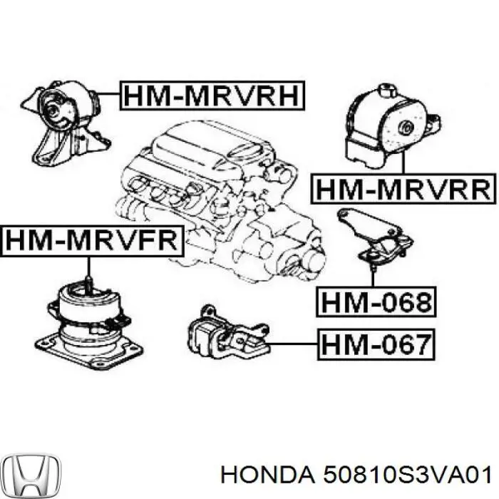 Подушка двигуна задня 50810S3VA01 Honda