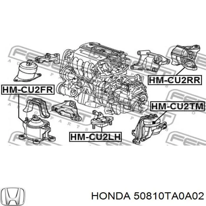50810TA0A02 Honda подушка (опора двигуна, задня)