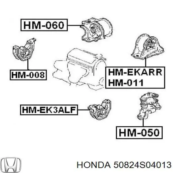 Ліва подушка двигуна Honda 50824S04013 ціна, від 20.37 USD