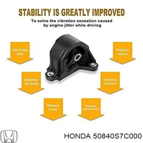 Подушка (опора) двигуна, передня Honda 50840S7C000 ціна, від 57.61 USD