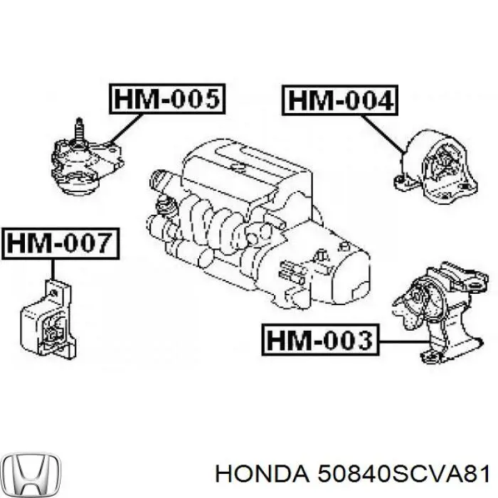 50840SCVA81 Honda подушка (опора двигуна, передня)