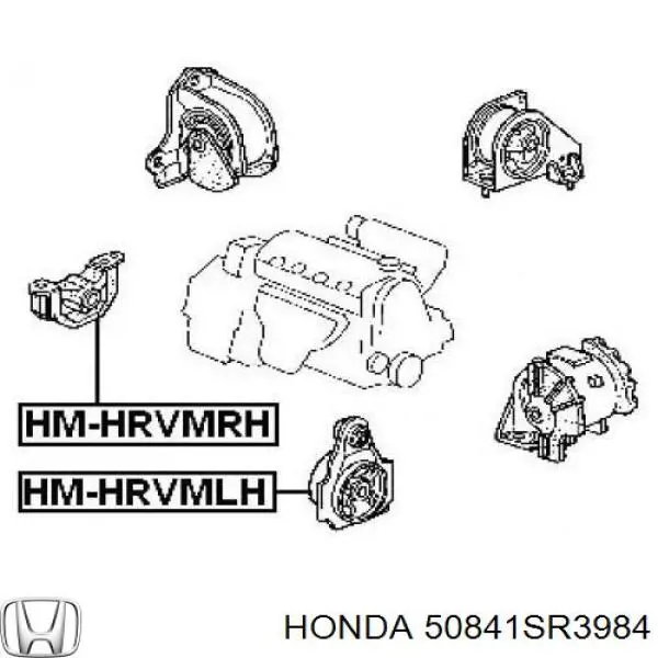 Подушка (опора) двигуна, права передня Honda 50841SR3984 ціна, від 12.50 USD