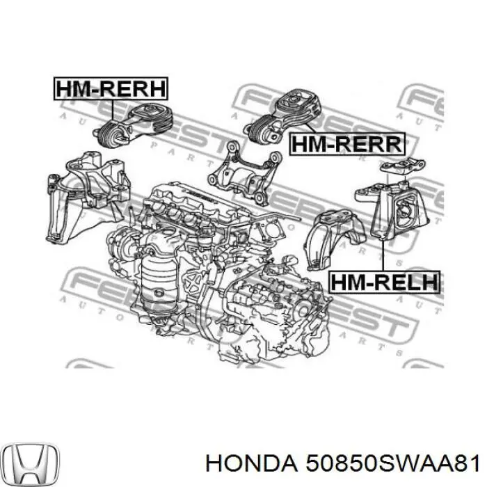 Купити 50850SWAA81 Honda Подушка (опора) двигуна, ліва