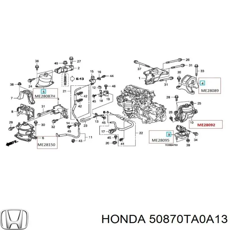 Honda 50870TA0A13 ціна, від 53.43 USD