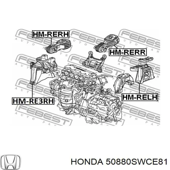 Купити 50880SWCE81 Honda Подушка (опора) двигуна, права верхня