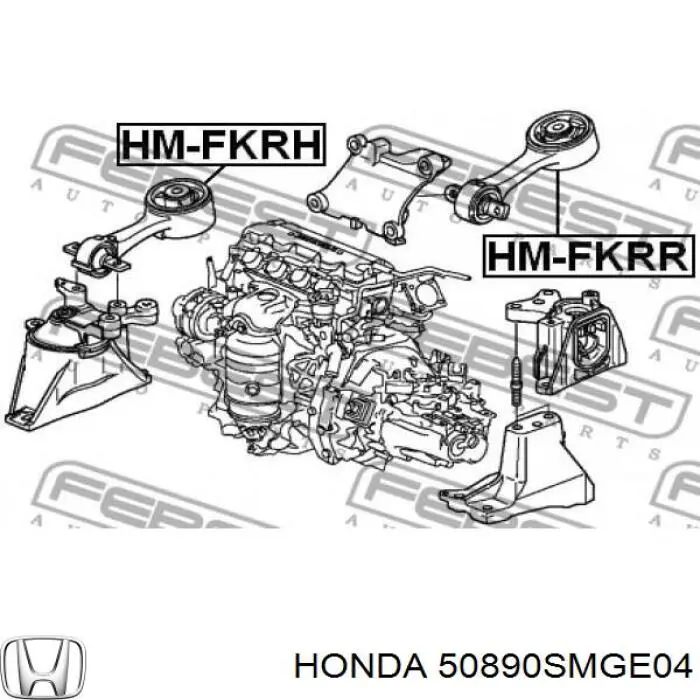 50890SMGE04 Honda подушка (опора двигуна, задня)