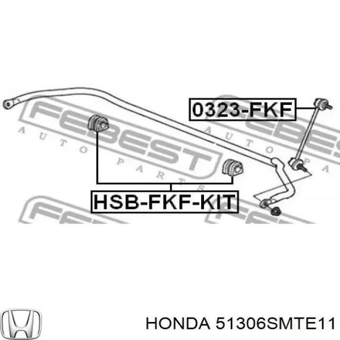 51306SMTE11 Honda Втулка стабілізатора переднього, права