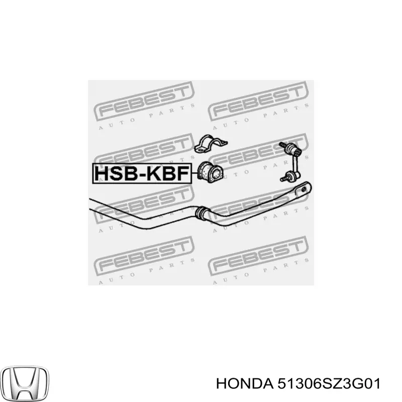 51306SZ3G01 Honda Прокладка стабільзатора заднього