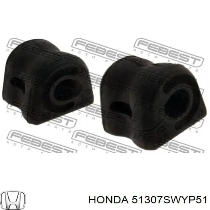 51307SWYP51 Honda Втулка стабілізатора переднього, ліва