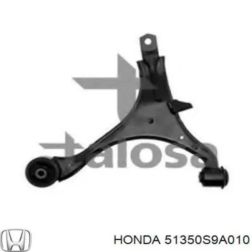 Важіль передньої підвіски нижній, правий 51350S9A010 Honda