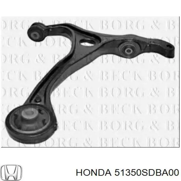 Важіль передньої підвіски нижній, правий 51350SDBA00 Honda