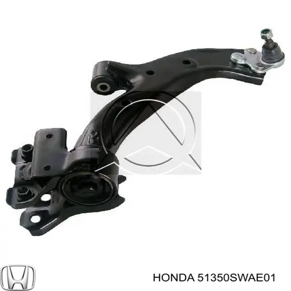 Важіль передньої підвіски нижній, правий 51350SWAE01 Honda