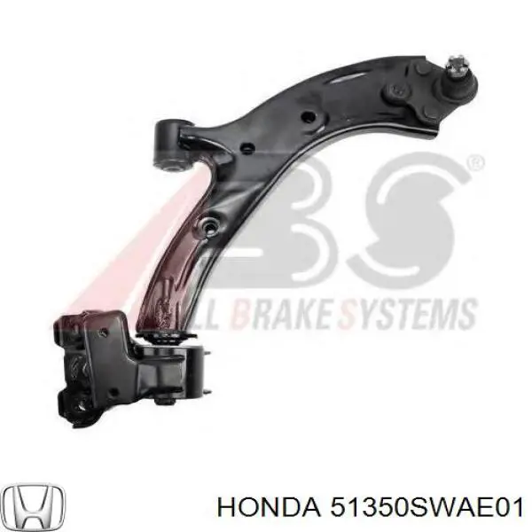 51350SWAE01 Honda Важіль передньої підвіски нижній, правий