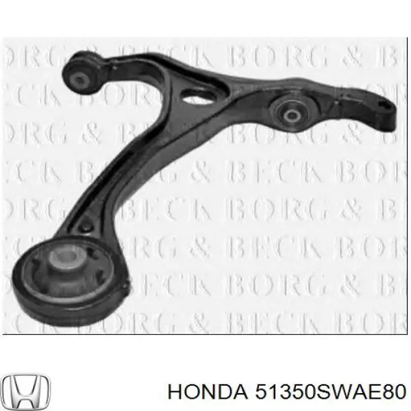Правий важіль передній нижній підвіски Honda 51350SWAE80