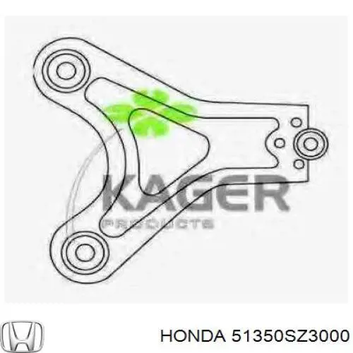 Важіль передньої підвіски нижній, правий Honda 51350SZ3000 ціна, від 101.35 USD