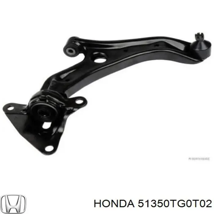 Важіль передньої підвіски нижній, правий 51350TG0T02 Honda