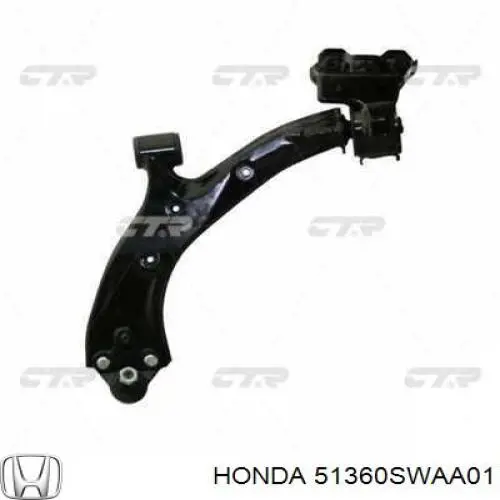 Важіль передній лівий Honda 51360SWAA01 ціна, від 88.12 USD