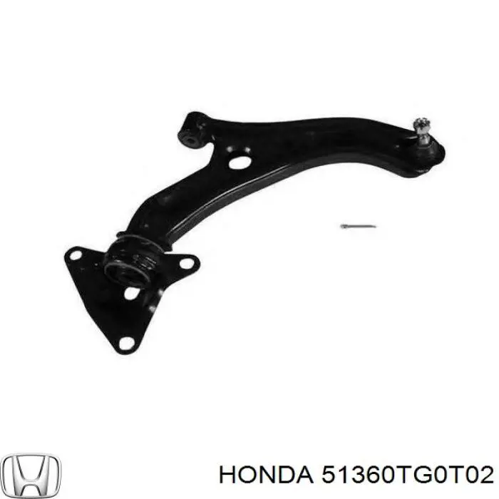 Важіль передньої підвіски нижній, лівий 51360TG0T02 Honda