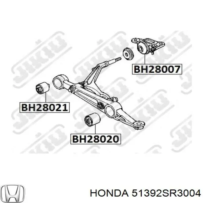 Сайлентблок переднього важеля 51392SR3004 Honda
