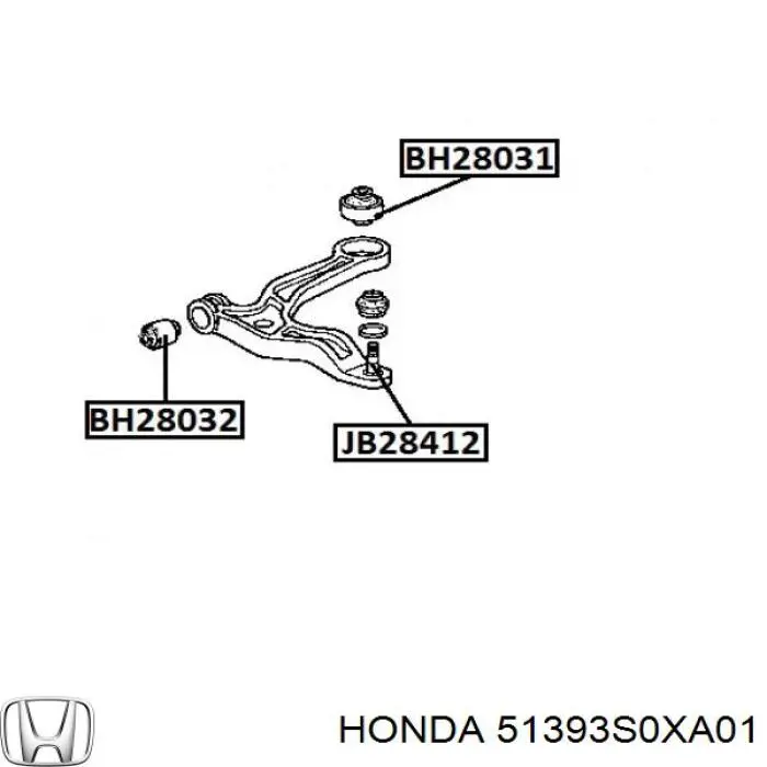 Купити 51393S0XA01 Honda Сайлентблок передньої підвіски