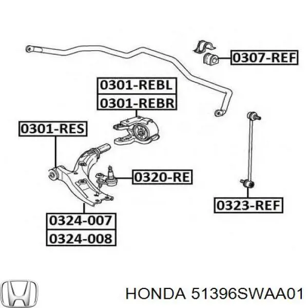 Купити 51396SWAA01 Honda Сайлентблок передньої підвіски