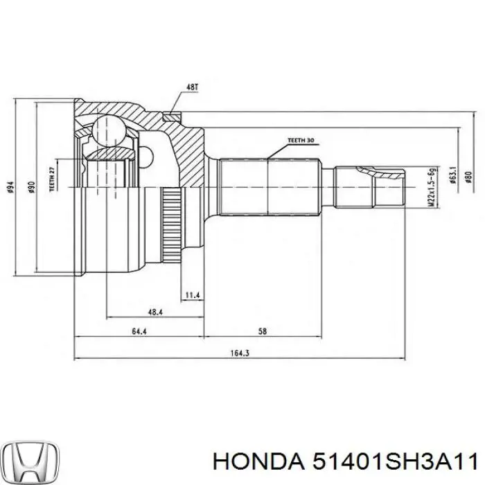 51401SH3013 Honda пружина передня